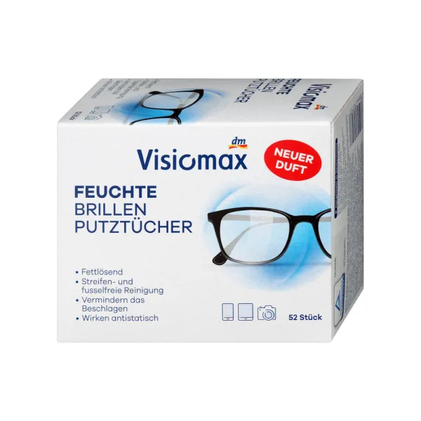 Серветки для окулярів та екранів, Visiomax, 52 шт