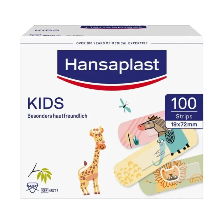 Пластирі для діток з різними тваринками, Hansaplast Kids Strips, 6 шт