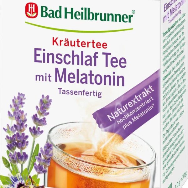 Bad Heilbrunner Krautertee Melatonin, Чай з мелатоніном у стіках, 10 стіків