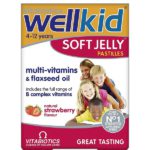 Vitabiotics, Wellkid Soft Jelly Pastilles, мультивітаміни для дітей, полуничні пастилки, 30 шт