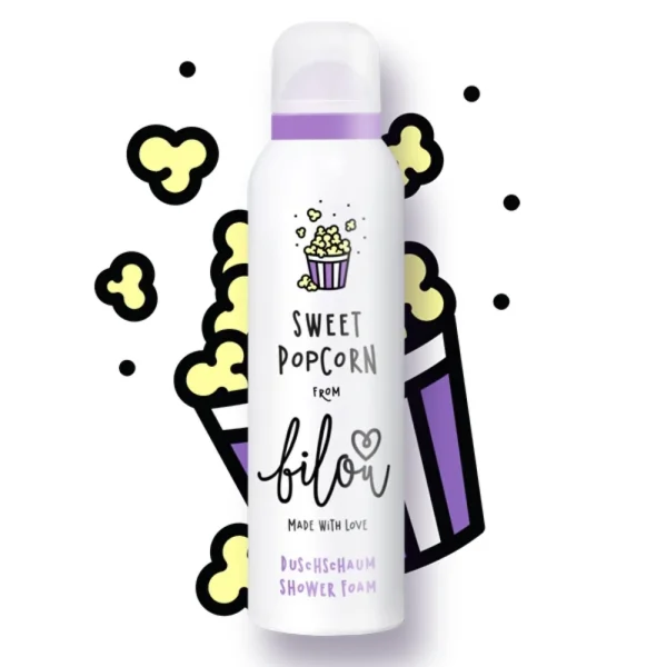 Піна для душа солодкий попкорн Білоу, Bilou Sweet Popcorn Shower Foam, 200 мл