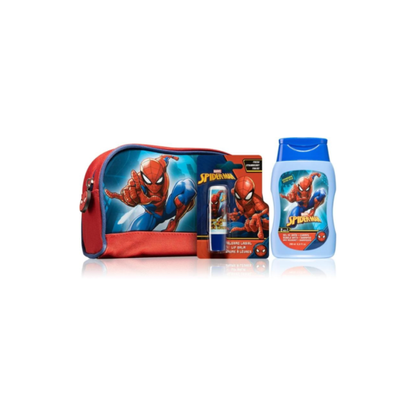 Spiderman, Спайдермен, набір косметичка, гель , бальзам для губ