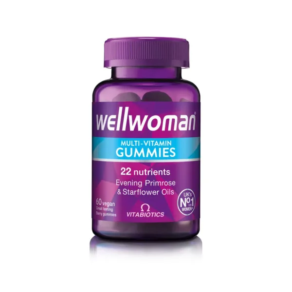 Vitabiotics, Мультивітаміни для жінок Wellwoman Gummies, 60 желейок