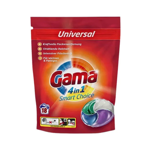 Капсули для прання 4в1 Gama Smart Choice, 18 шт