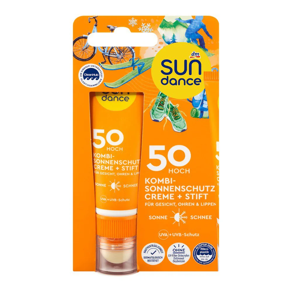 Сонцезахисний крем для обличчя + бальзам для губ Crème+stift, Sun Dance, spf 50, 25+3 г