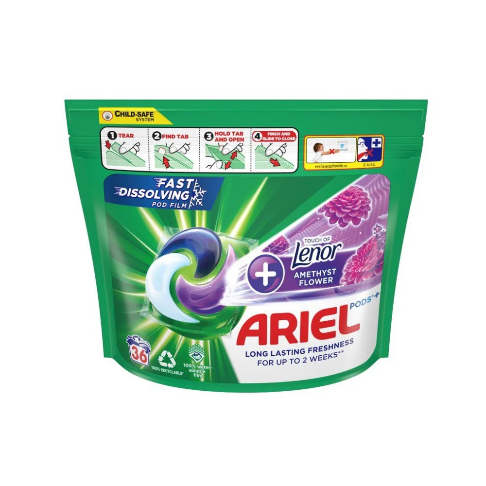Капсули для прання універсальні ARIEL, Lenor Amethyst, 36 шт