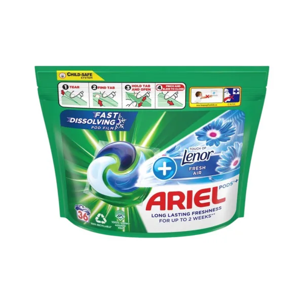 Капсули для прання універсальні ARIEL, Lenor Fresh air, 36 шт