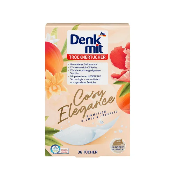 Серветки для сушильних машин Denkmit Cosy Elegance, 36 шт