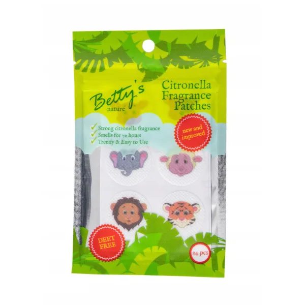 Патчі від комарів Betty's Nature, тваринки, 24 шт