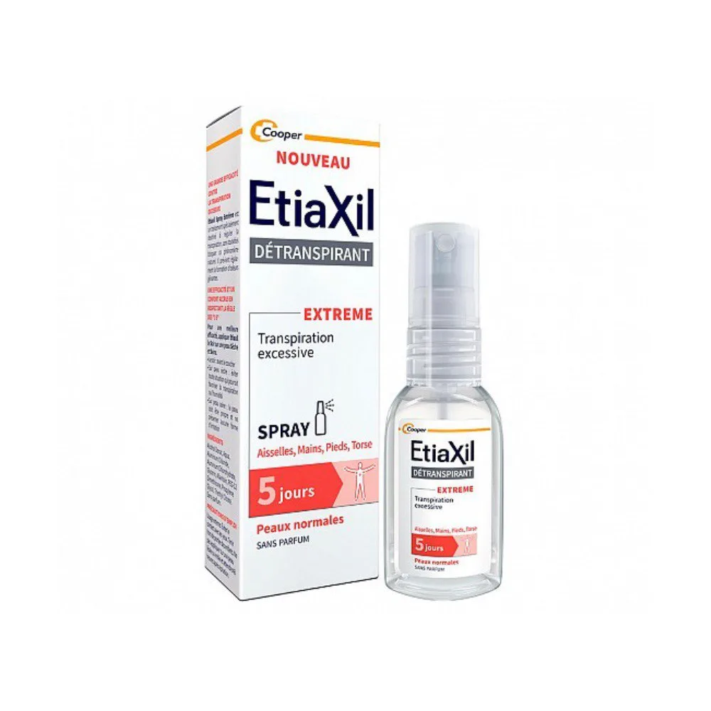 Антиперспірант Etiaxil Spray Extreme, спрей для нормальної шкіри тривалої дії, для пахв, рук, ніг i торсу, 30 мл