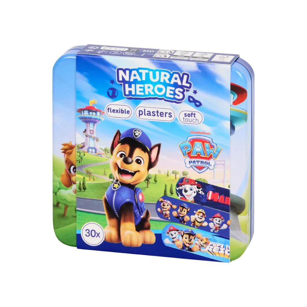 Пластирі дитячі в банці PAW PATROL Гонщик, 30 шт