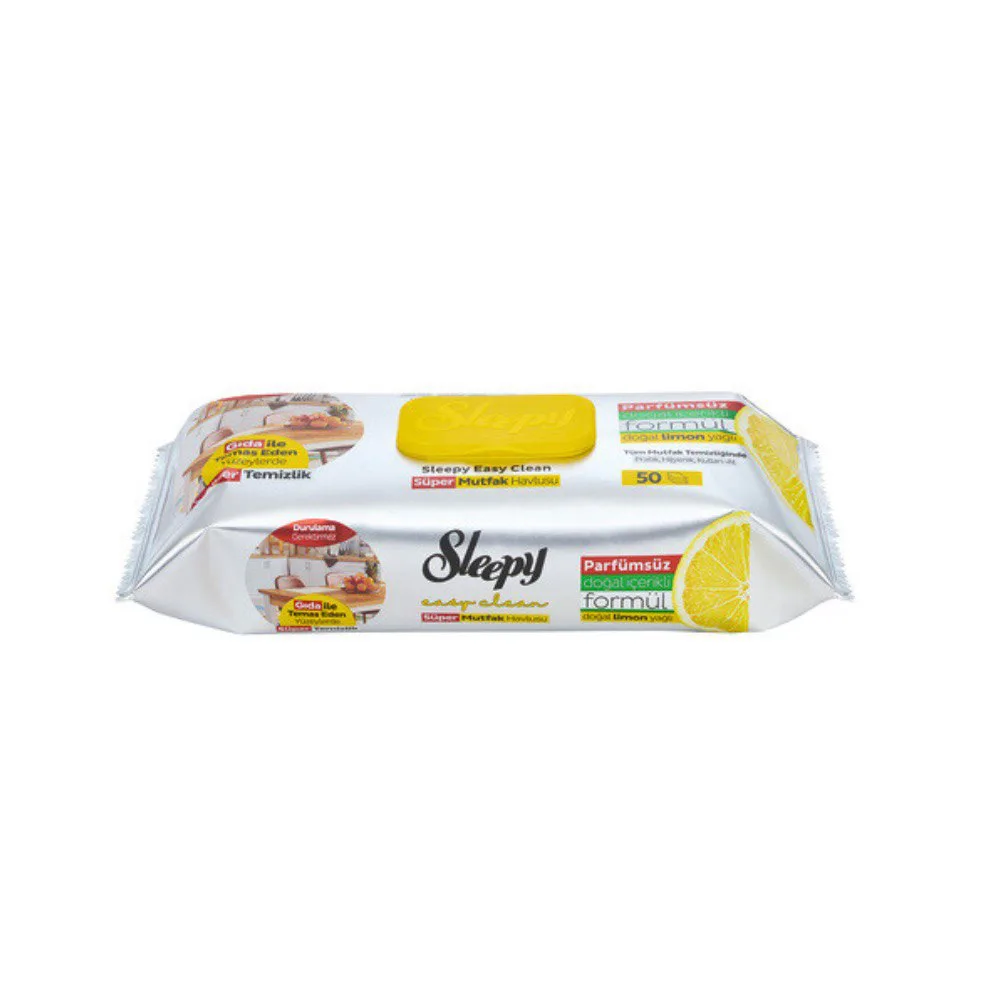 Вологі серветки для кухні SLEEPY Lemon, 50 шт