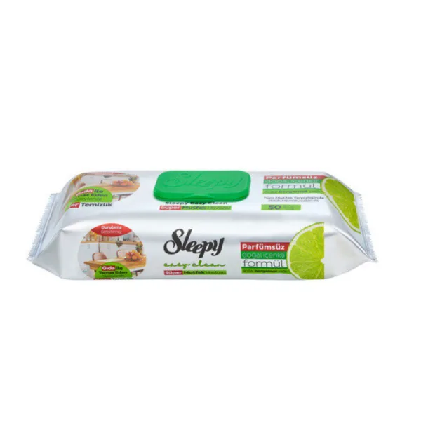 Вологі серветки для кухні SLEEPY Bergamot, 50 шт