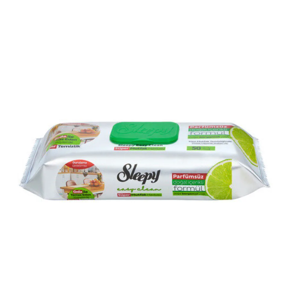 Вологі серветки для кухні SLEEPY Bergamot, 50 шт