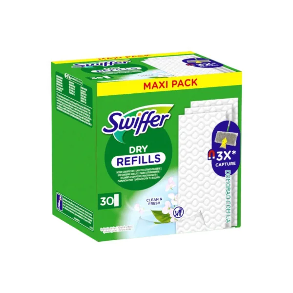 Серветки для сухого прибирання до швабри Swiffer, 30 шт